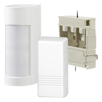 VXI-R-WH - Kit Detector Inalámbrico para Exterior / Dual PIR + Microondas / 12 m (39.4 ft) / 90° / IP55 / Transmisor 2 Zonas / Anti-Enmascaramiento IR