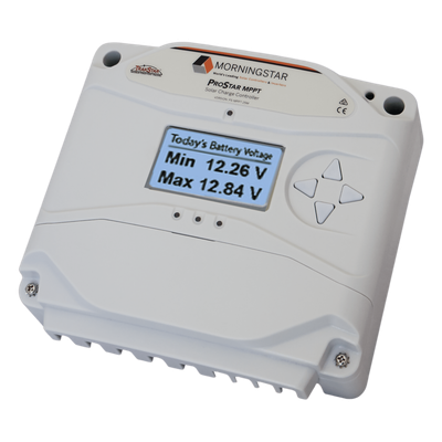 PSMPPT25M - Controlador de Carga Solar MPPT / 25 A / LCD / TrakStar 99% / 12V-24V / 1100 W / 3.6 ft