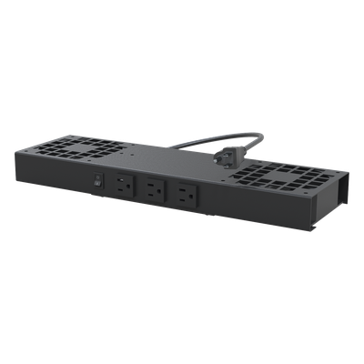LP-VENT-02V2 - Kit de Ventilación Forzada / 2 Ventiladores 12x12 cm / 3 Tomas NEMA 5-15R / 110 Vca / 15A Máx / Cable 1.7 m / 5.6 ft