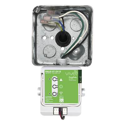 RMJS8TDVB - Módulo de Atenuación Inalámbrico / Control 0-10 V / 8 A / 120/277 V / RF 9 m (29.5 ft) a través de muros / Compatible con Controles Pico y Sensores Radio Powr Savr