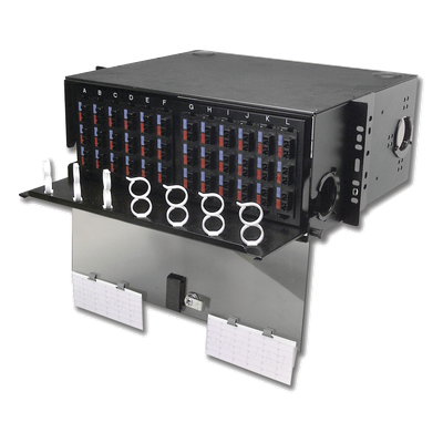 RIC3-72-01 - Panel de Conexión de Fibra Óptica (RIC3) Para Rack de 19in, Acepta 12 Placas Quick Pack, Hasta 288 Fibras, 4 UR