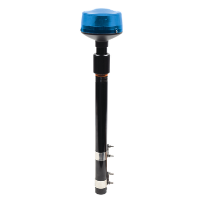 XMWL100B - Luz Telescópica LED / 9 LEDs 3W / 25 Patrones de Destello / 10-30 VCC / 64-104 cm (25.2-40.9 in) / Azul