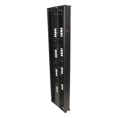 VCM-10D - Organizador Vertical Doble / 45UR / Acero 16AWG / 10in (254 mm) / Alta Densidad / 5,616 Cables