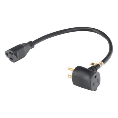 EXT30CM14AWG - Extensión Eléctrica de Uso Rudo / 2 Salidas NEMA 5-15R / 30 cm / 14 AWG / 1800 W / 15 A