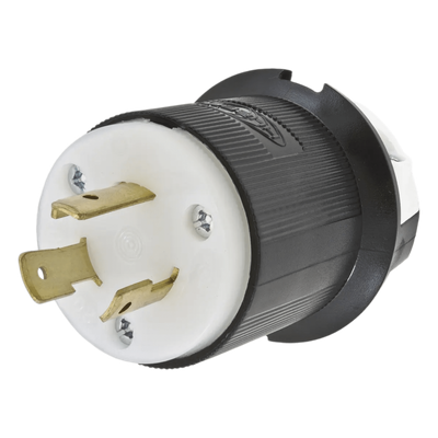 HUB-HBL-2321 - Clavija Industrial con Bloqueo de Media Vuelta / 20 A 250 V CA / 2 Polos 3 Hilos / NEMA L6-20P / 0.360' - 0.930' (9.14 - 23.62 mm) / -40°C a 75°C