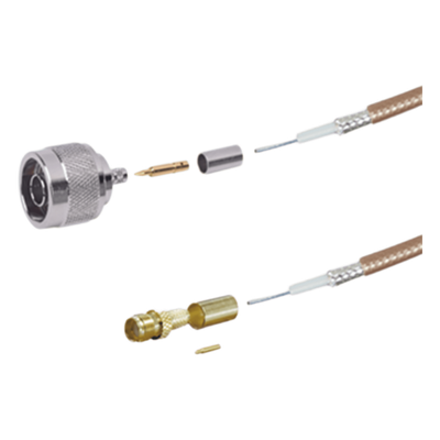 SN-142-SMAHI-100 - Jumper RF / 100 cm (3.28 ft) / RG-142/U / N Macho a SMA Hembra Inverso / 8 GHz