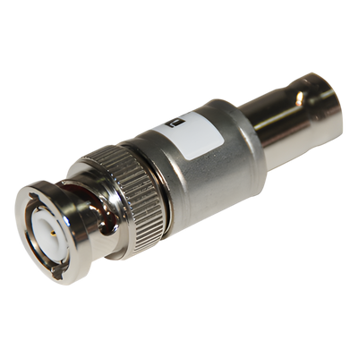 2AMFB-20 - Atenuador en Línea de 20 dB, 2 Watt Máx., CD-4 GHz, Conectores BNC Macho-Hembra.