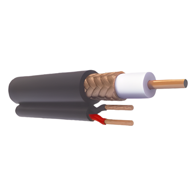 RG-59-V-CCA/1000 - Cable Coaxial Siames / 305 m (1000 ft) / RG59 / CCA 90% / 20 AWG / Cobre Sólido / Intemperie HD