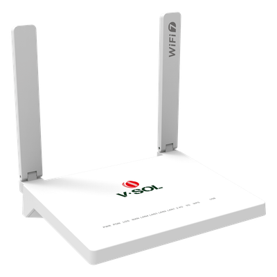 V2804BE36-H - ONU GPON/EPON con Wi-Fi 7 / 1 Puerto 2.5 Gigabits/ 3 Puertos Gigabit / Puerto PON SC/UPC, Hasta 3600 Mbps