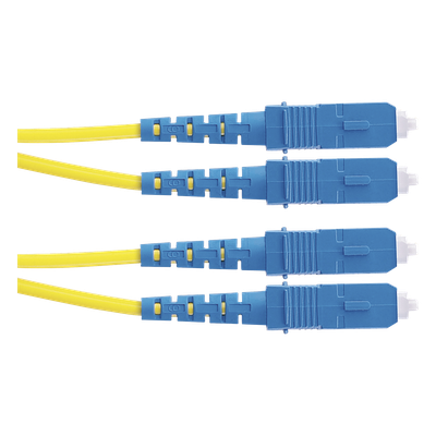 F923RSNSNSNM005 - Jumper de Fibra Óptica Monomodo / OS2 9/125 / SC-SC Duplex / OFNR Riser / LSZH / 5 m (16.40 pies) / Amarillo