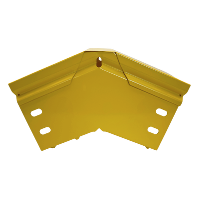 CHFBVE454X4R8EPK - Curva Vertical Exterior / 45° / 4" x 4" / Radio 8" / Aluminio / Epóxica Amarilla