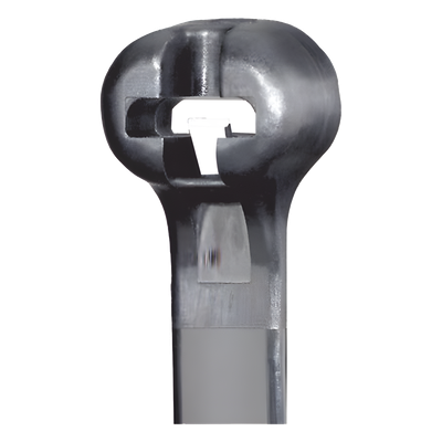BT7LH-C0 - Cincho de Nylon 6.6 / 620 mm (2,034.1 ft) largo x 7 mm ancho / Bloqueo de Acero Inoxidable / Resistente a UV / Exterior e Interior / Paquete 100 pz