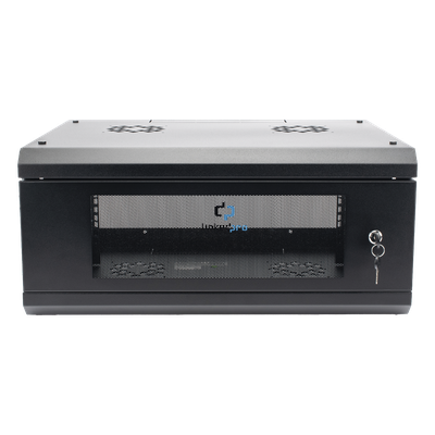 SR1904LH3G - Gabinete de Pared / 4U / 19 in / 455 mm Profundidad / 1.49 ft / Cristal Templado / Acero Reforzado