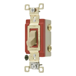 HUB-4902I - Interruptor de Palanca / 20 A / 120-277 V CA / Doble Polo / Grado Industrial / -40°C a 75°C / 131 ft Cable AWG #14-10 / Color Marfil