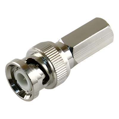 TT-RG-92 - Conector BNC Macho / RG-59/U / 75 Ohm / Rosca Hexagonal 9.5 mm / Ensamble sin Herramientas / 13.9 mm x 31.8 mm