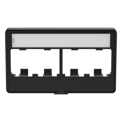 CFFPL4BL - Placa de Mobiliario Modular / 4 Puertos Mini-Com / ABS Negro / 2.9x0.88x1.77 pulg (73.66x22.35x44.95 mm)