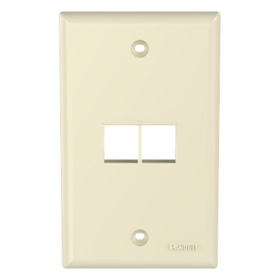 NK2FNEI - Placa de Pared Vertical / 2 Puertos Keystone / ABS / 2.75 x 4.5 Pulg. / Marfil