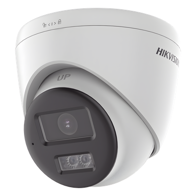 DS-2CE78U0T-LXTS - Cámara Turret TURBOHD / 8 Megapixel 4K / Dual Light 40 m (131.2 ft) / Audio Bidireccional / Sirena y Estrobo / IP67