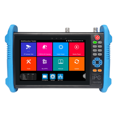TPTURBO8K(BT) - Tester de Video Profesional / Pantalla Táctil IPS 7" / 4K/8K H.265 / IP/HD/Analógico / TVI/CVI/AHD/CVBS / PoE 24W / TDR / HDMI 1080p / Autonomía 10 h