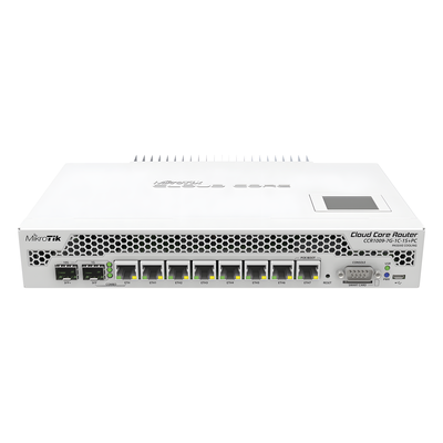 CCR1009-7G-1C-1S+PC - Cloud Core Router, CPU 9 Núcleos,7 Puertos Gigabit, 1 Combo TP/SFP, 1 puerto SFP+, 2 GB memoria y enfriamiento pasivo
