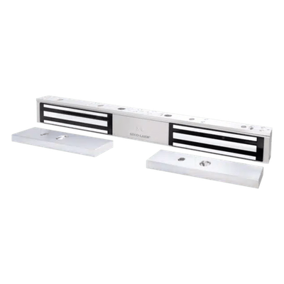 E941DA600PQ - Chapa Magnética Doble 600 Lbs por Lado / Led de Estado / Libre de Magnetismo Residual / Sensor de Adherencia / UL