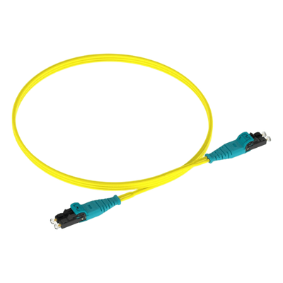 F92ERQ1Q1SNM003 - Jumper de Fibra Óptica / Monomodo OS2 9/125 µm / LC-LC Dúplex Push-Pull / OFNR Riser / 3 m (9.84 ft) / Amarillo