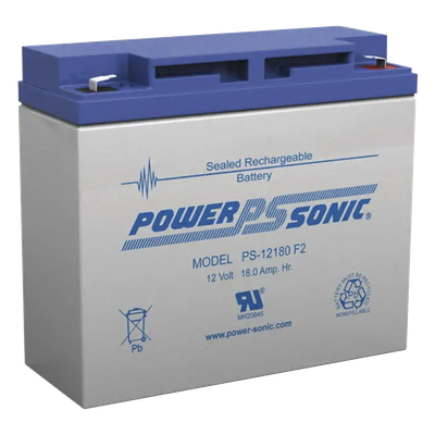 PS-12180-F2 - Batería de Respaldo AGM/VRLA / 12V / 18 Ah / Terminales F2 / Vida Útil 5 Años / Libre de Mantenimiento