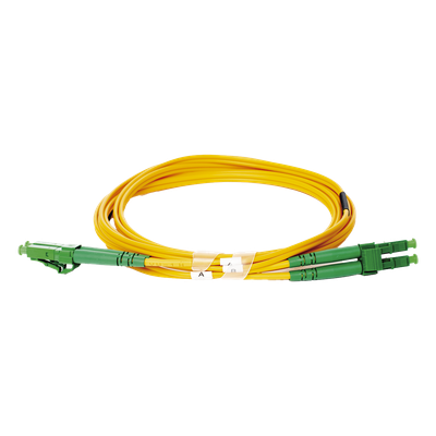 LP-SM2-LCA-LCA-S2 - Jumper de Fibra Óptica / Monomodo 9/125 / LC/APC Duplex / PVC 2.0 mm / 2 m (6.56 pies) / Amarillo