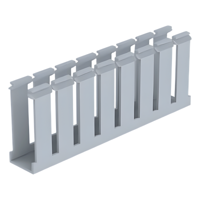 G1X1LG6 - Canaleta Ranurada de PVC / 1.25 in Ancho / 3.12 in Alto / 1800 mm (5.9 ft) Largo / Tipo G / Gris