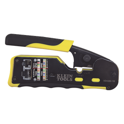 VDV226-110 - Ponchadora/Pelacables/Cortacables / Conectores Pass-Thru RJ45 / RJ11/RJ12 Estándar / Matraca Ciclo Completo / 28-22 AWG