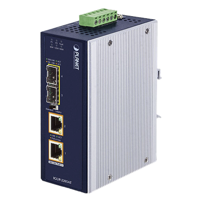 IGUP-2205AT - PLANET IGUP-2205AT convertidor de medio 1000 Mbit/s Multimodo, Monomodo Azul