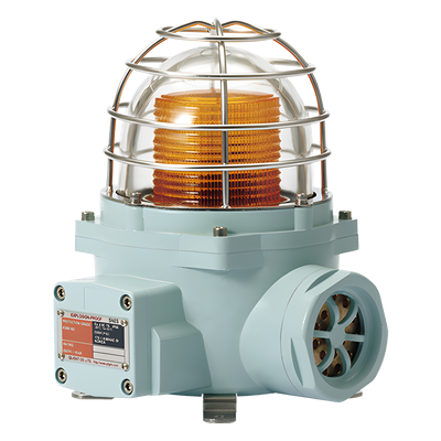 SNESL-24-A-ATEX - Luz LED de advertencia / Ámbar / 24 VCD / IP66 / 105 dB / Zonas peligrosas / 1/2″ NPT