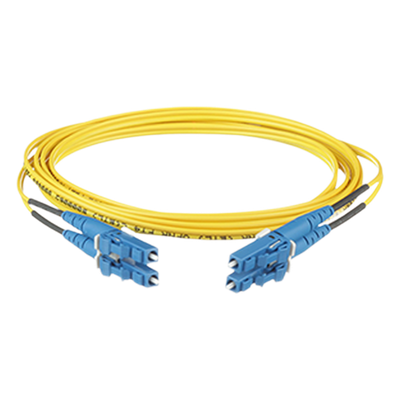 F92ERLNLNSNM002 - Jumper de Fibra Óptica / Monomodo OS2 9/125 / LC-LC Dúplex / OFNR Riser / 2 m (6.56 pies) / Amarillo