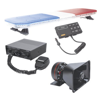 X67-RB-KIT - Kit de Señalización para Seguridad Pública / Barra LED 118 cm (46.5 in) / 88 LEDs Hyperlux / Sirena 100W / Bocina 100W 8 Ohms / IP65 / SAE