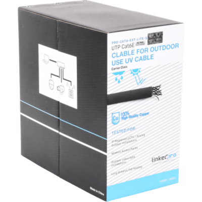 PRO-CAT-6-EXT-LITES-V2 - Cable UTP Cat6 / 24 AWG / 305 m (1000 ft) / Intemperie / PoE Extendido / 100% Cobre