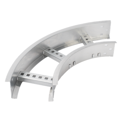 CHC908R8X6AK - Curva Horizontal de Aluminio / Perfil Z / Peralte 3 1/4" / Ancho 6" / Radio 8" / 90° / Incluye Tornillería