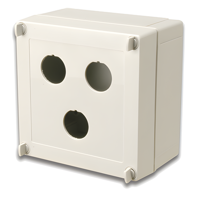 X-IBOX-03 - Caja de Conexión Industrial / IP66/IP67 NEMA 4X / 3 Puertos Cobre o Fibra / 129.5x129.5x81.1 mm / 5.1x5.1x3.2 in