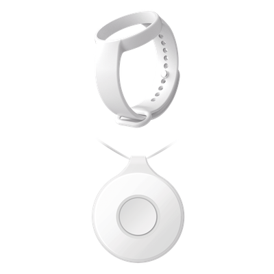 DS-PDEBP1-EG2-WB/BAND - Botón de Pánico Inalámbrico Portátil / IP54 / Comunicación Bidireccional 433 MHz / Batería 35 h / 15 g / Pulsera Integrada