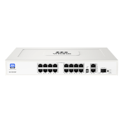 WK-PS219GF - Switch PoE No Administrable / 16 Puertos 10/100 Mbps / 2 Puertos Uplink Gigabit / 1 Ranura SFP 1000 Mbps / Presupuesto PoE 180 W / Hi-PoE 60 W
