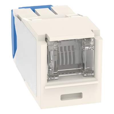 CJH6X88TGWH - Conector Jack RJ45 / Cat 6A / 8P8C / Terminación TG sin Impacto / 22-26 AWG / -10°C a 65°C / 100W HDBaseT / Blanco