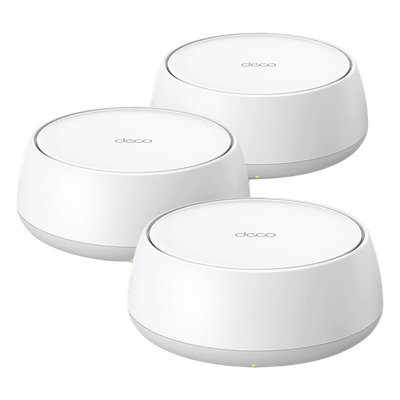 DECO-BE22-3PACK - Kit MESH Wi-Fi 7 Interior / Doble Banda BE3600 Mbps / 2 Puertos 1 Gigabit WAN/LAN / 4 Antenas Internas / MLO Multi-Link / App Deco / HomeShield / Compatible Alexa y Google Assistant