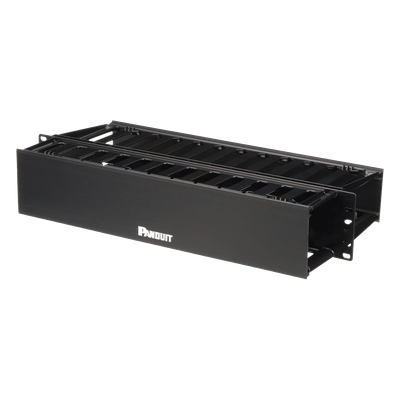 WMP1E - Organizador de Cables Horizontal / Doble Frontal y Posterior / 2UR / 19in / ABS