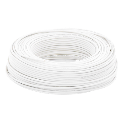 SF-22-04-LE/100M - Cable para Alarma / 4 Conductores / 22 AWG / CCA / 100 m (328 ft) / Retardante a la Llama / Blanco