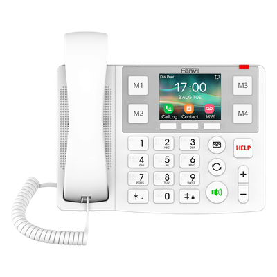 X305 - Teléfono IP / Pantalla 3.5 Pulgadas / Wi-Fi Dual Band / Botones Braille / Bluetooth 4.2 / PoE / 2 Líneas SIP