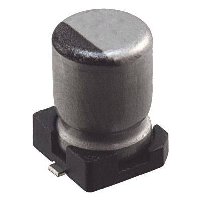 1189-2455-1-ND - Capacitor Electrolítico de Aluminio tipo SMD de 10uF, 35V, 20%, 5 x 6.1 mm.