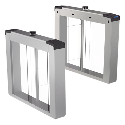 DS-K6B221TMX-LR - Torniquete Swing Bidireccional / Reconocimiento Facial 100,000 Rostros / Lector Mifare 200,000 Tarjetas / 5,000,000 MCBF / 4 Sensores dToF / Paso 20-60 Personas/min / Carril 65 o 90 cm (25.6 o 35.4 in) / Wi-Fi AP y RJ45