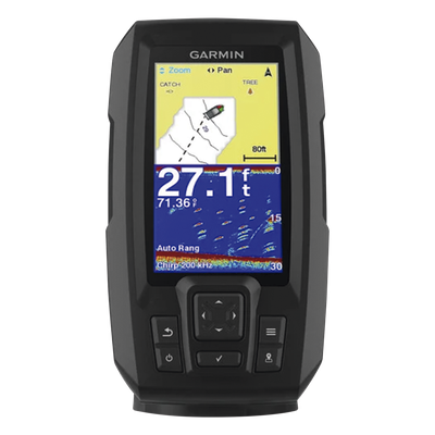 10-01870-00 - Fishfinder STRIKER™ Plus 4 con GPS Integrado / Pantalla QSVGA 272 x 480 píxeles / Frecuencias 50-200 kHz / Potencia 200 W RMS / Tecnología de Ganancia Automática / Sensor de Temperatura / Resistencia al Agua IPX7