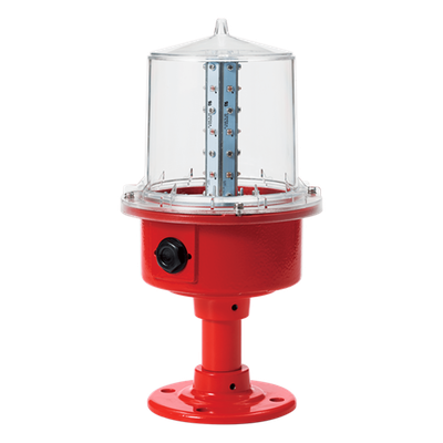 SAOL3P-110220-R - Luz de Obstrucción Aeronáutica / LED Baja Intensidad Tipo B / 110 VCA / IP66 / ICAO / Poste / -30°C a +50°C