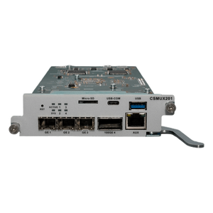 CSMUX201 - Tarjeta de Control y Uplink / 3x SFP/SFP+ 1/10G / 1x QSFP28 40/50/100G / Puerto Consola RJ45 / Out-Band 10/100/1000Base-T