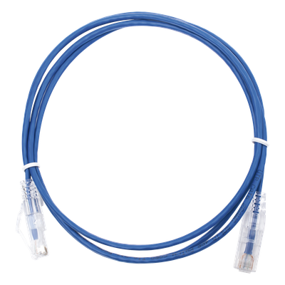 LP-UT6-150-BU28 - Cable de Parcheo Slim UTP Cat6 / 28 AWG / 1.5 m (4.92 ft) / Azul / 1 Gbps